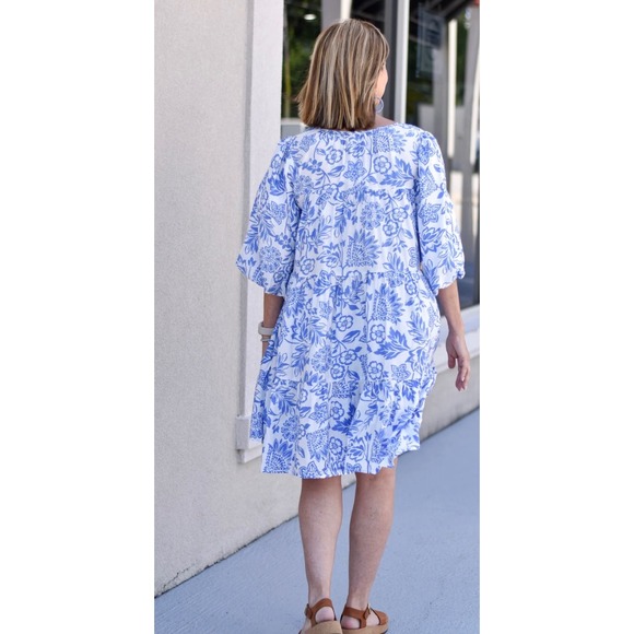 Oddi‎  Los Angeles BLUE OASIS DRESS size XXL NEW - Picture 5 of 10